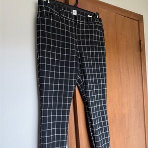 GAP black and white Checkered Trousers